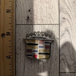 Cadillac Car Emblem - Silver, Gold, Red, Blue